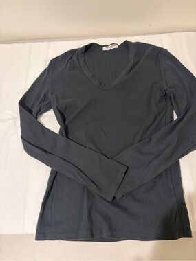 perfectwhitetee Women's Long-Sleeve V-Neck Top - Black